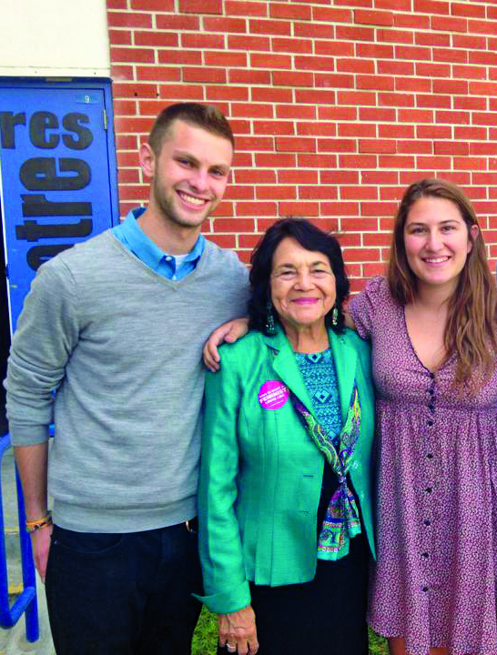 Nick & Sydney at CCHS w_ Dolores Huerta