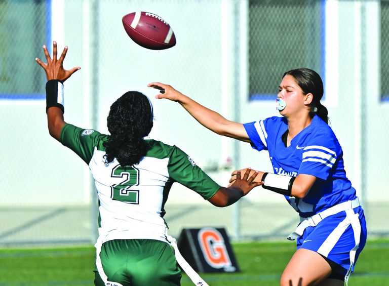 Girls flag football improves in just their second season